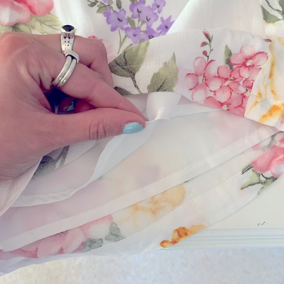 Forever 21 High Waisted Pleated Floral Shorts - Picture 8 of 8